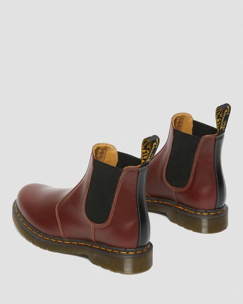 Botines Chelsea Dr Martens 2976 Abruzzo Cuero Hombre Marrom Negros | MX 326NWY